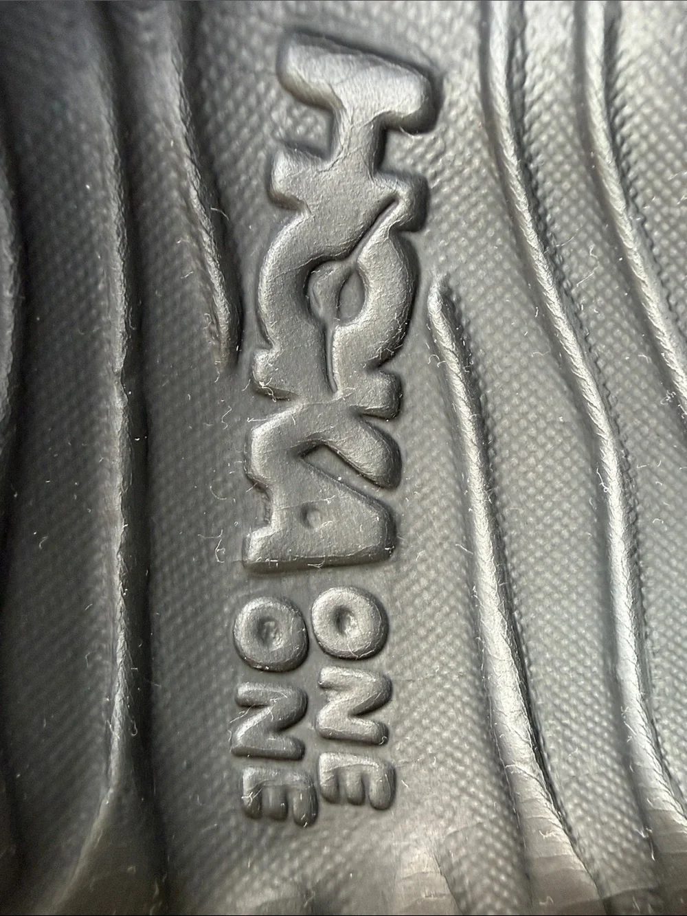 Hoka Black Slide Sandals with Textured Footbed